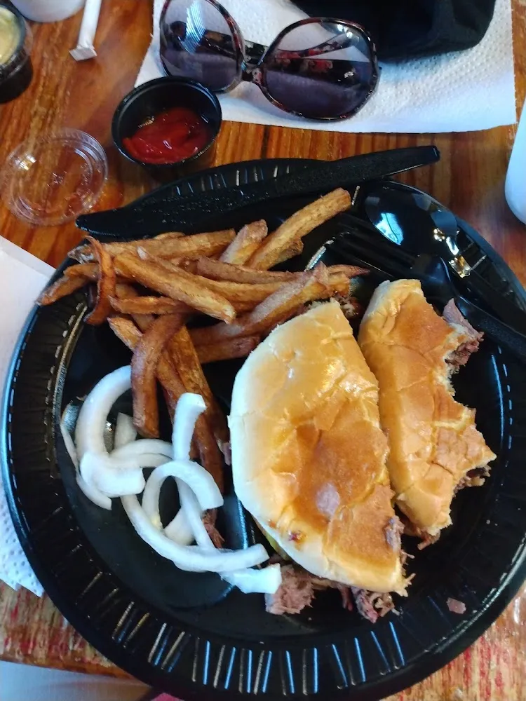 BBQ Brisket Sandwich & Fries