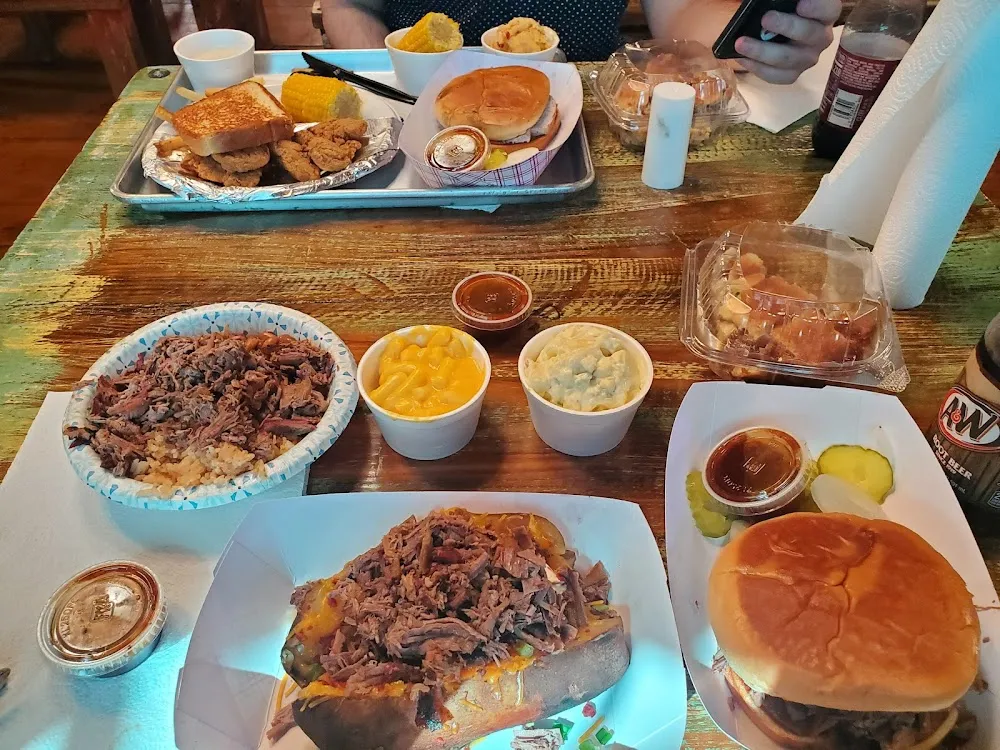 Cowboy Bowl Chopped Brisket Sandwich Loaded Baked Potato Turkey Sandwich Chicken Strips Apple Pie